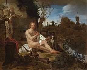 A Hunter Getting Dressed after Bathing, c. 1654-1656