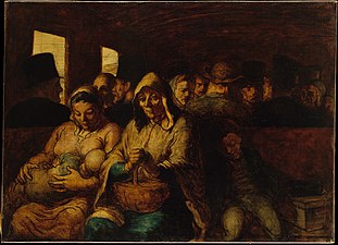 Honoré Daumier, The Third-Class Carriage, 1863–1865