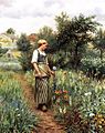 In the Garden by Daniel Ridgway Knight