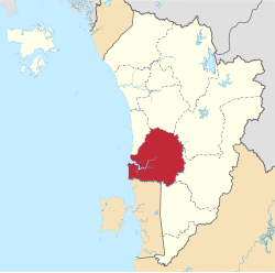Location of Kuala Muda District in Kedah