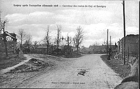 Carrefour des routes de Cuy et Lassigny.