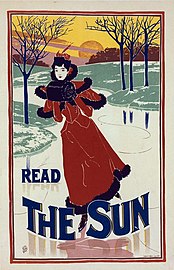 Louis Rhead, Poster for The Sun newspaper, January 1900