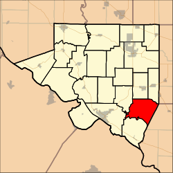 Location in Randolph County