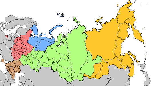 Districts militaires en 2019