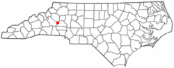 Location of Hildebran, North Carolina