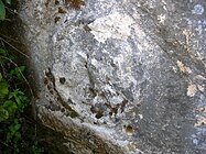 Close-up of the medallion and the eagle relief