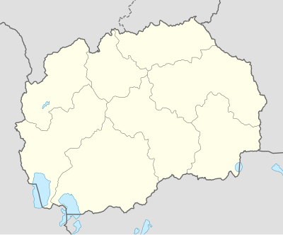 Macedonian First Football League is located in North Macedonia