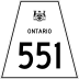 Highway 551 marker