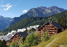 Le Rissiou vu depuis Oz-en-Oisans au sud.