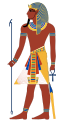 Image 98The pharaoh was usually depicted wearing symbols of royalty and power. (from Ancient Egypt)