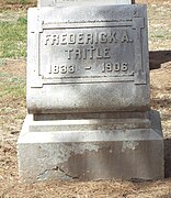 Grave-site of Frederick A. Tritle (1833–1906).
