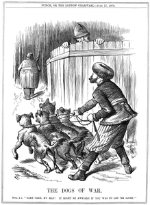 The Dogs of War at Russo-Turkish War (1877–78), by John Tenniel and Joseph Swain