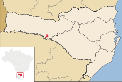 Localização de Ipira em Santa Catarina