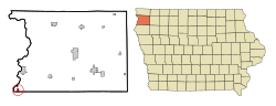 Location of Chatsworth, Iowa