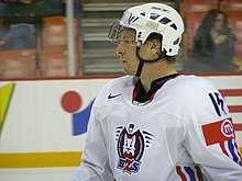 Description de l'image Slovenia VS USA at the IIHF World Hockey Championship 2008 - Egon Murič.jpg.