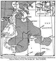 Capt. Capt. George Comer's mapa de Southampton de 1913.