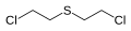 Sulfur mustard, a type of sulfide used as a chemical warfare agent.