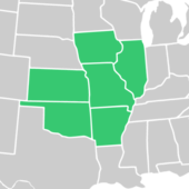 Symphyotrichum parviceps distribution map