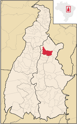 Localização de Itacajá no Tocantins