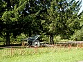 Artillery piece on display at WWII memorial park in Kalinov