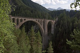 View of the viaduct in summer.