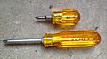 Standard-length and "stubby" interchangeable shaft screwdrivers.