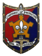 Insigne de la 12e compagnie du 43e régiment d'infanterie (vers 1990)