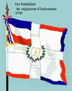 Drapeau du 1er bataillon du 4e régiment d'infanterie de ligne de 1793 à 1804