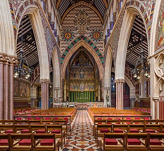 Interior of All Saints, Margaret Street, London, 1850–1859, by William Butterfield[56]