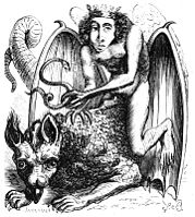 Astaroth illustration from the Dictionnaire Infernal (1818)