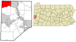 Location in Beaver County and state of Pennsylvania