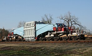 Wagon américain chargé.