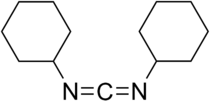 Skeletal formula of dicyclohexylcarbodiimide