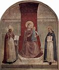 La Vierge avec saint Dominique à sa droite et saint Zénobe à sa gauche par Fra Angelico (couvent San Marco)