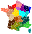 Carte des régions proposées selon le découpage de 1969