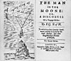 Frontispiece and title page of the second edition of Frances Godwin's The Man in the Moone, 1657
