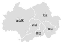 光州広域市の地図