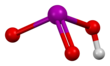 Ball-and-stick model of iodic acid