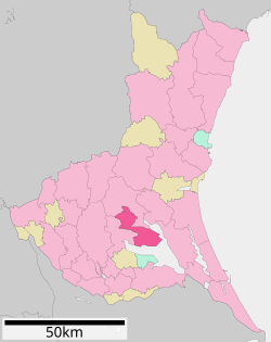 Location of Kasumigaura in Ibaraki Prefecture