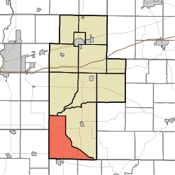 Location of Lewis Township in Clay County