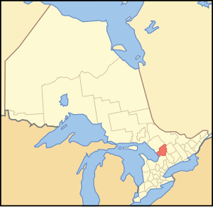 Map showing Muskoka District Municipality location in Ontario