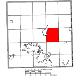 Location of Fowler Township in Trumbull County