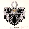 Wappen der Barone von Mirbach im baltischen Wappenbuch (1882)