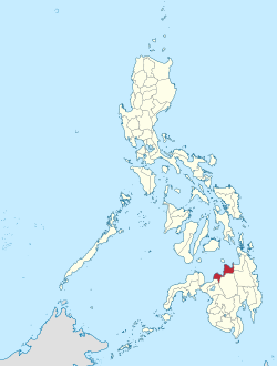 Map of the Philippines with Misamis Oriental highlighted