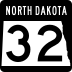 North Dakota Highway 32 marker