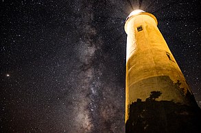 Ocracoke Lighthouse with the Milky Way Galaxy