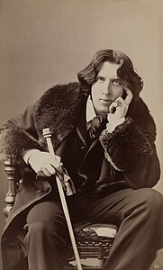 Oscar Wilde, by Napoleon Sarony (restored by Adam Cuerden)
