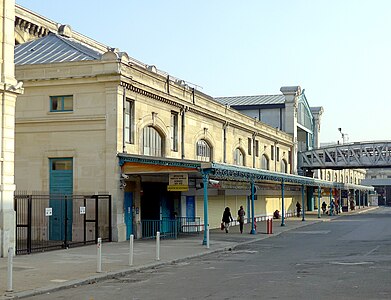 Gare d'Austerlitz, côté boulevard de l'Hôpital.