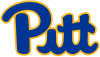 Royal blue and gold Pitt script logo