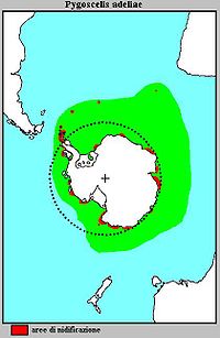 Distribución do pingüín de Adelia